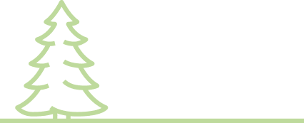 Minimalist green tree illustration